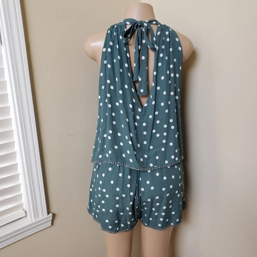 BNDI Open Back Polka Dot Romper - Picture 4 of 7